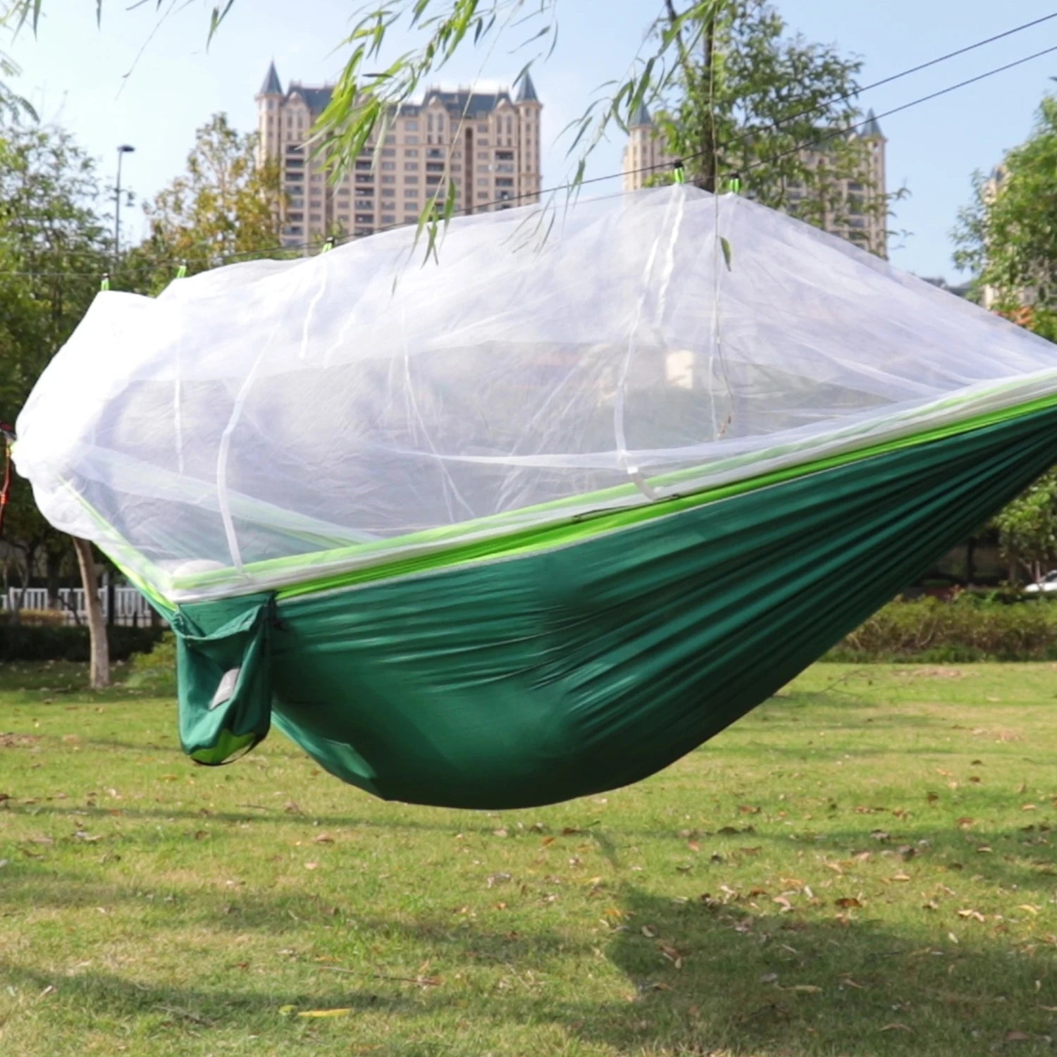 Hammock for Camping, Portable Nylon Fabric with Mosquito Net, Single and Double Size, Outdoor Use, Lightweight, Wholesale Luxury