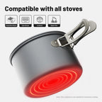 Camping Cookware Kit, Portable Frying Pan, Foldable Kettle, Multi-Function Picnic Tableware, Outdoor Cooking Utensils for Camping, Luxury, Wholesale