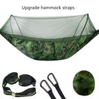 Camping Hammock with Mosquito Net, Portable Parachute Material, Lightweight Swing Bed for Outdoor Adventures, Wholesale Luxury Travel Gear