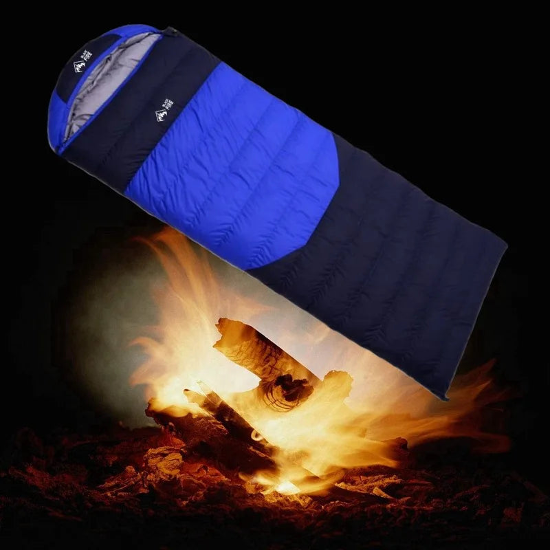Goose Down Sleeping Bag, Black Fire Light Warm Camping Bag, Waterproof Adult Envelope for Outdoor Use, Luxury Wholesale Travel Gear