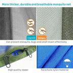 Camping Hammock with Mosquito Net, Portable Parachute Material, Lightweight Swing Bed for Outdoor Adventures, Wholesale Luxury Travel Gear
