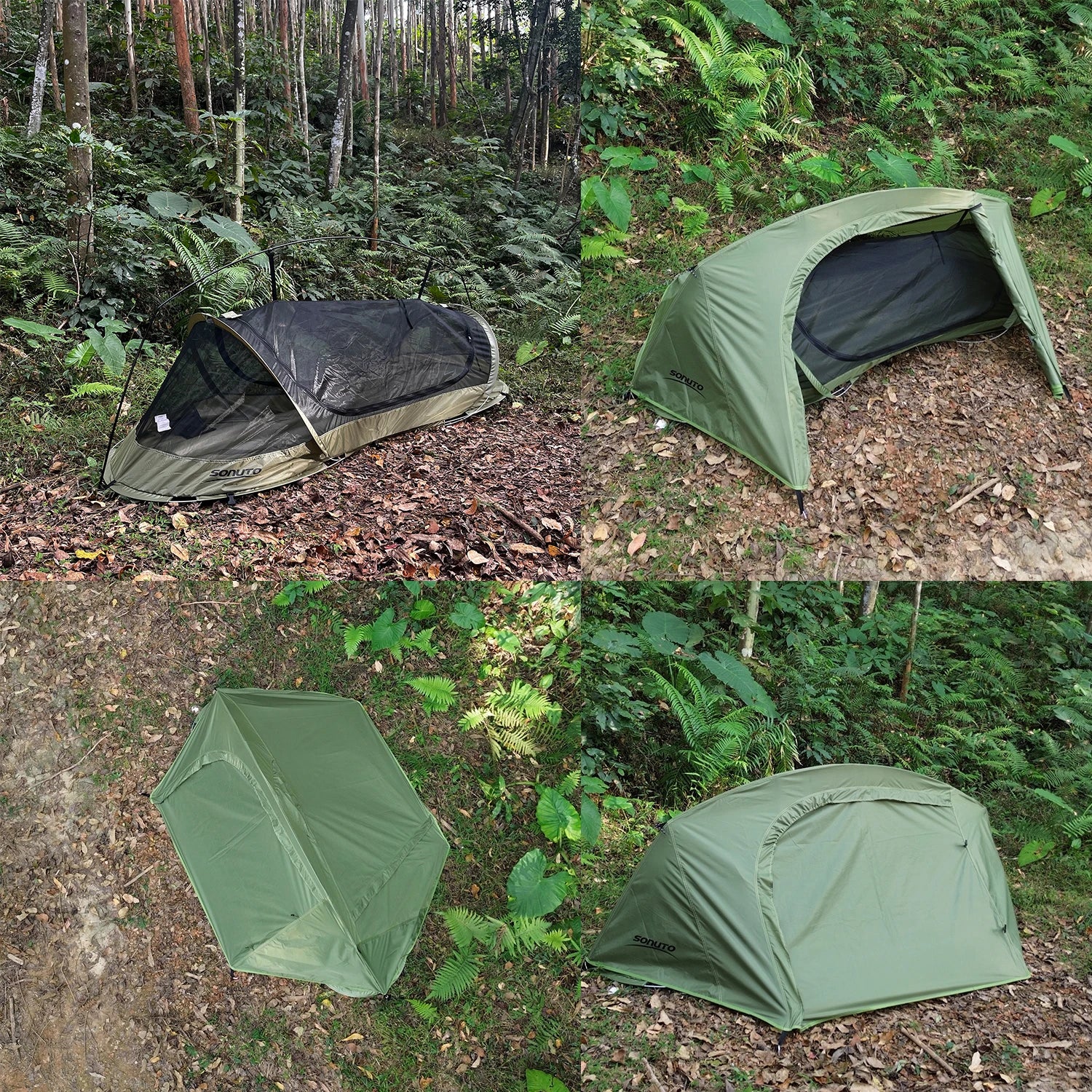 Lightweight Waterproof Camping Tent, Aluminum Alloy Poles, Mosquito Proof, Single Person Luxury Hiking Gear, Wholesale for Outdoor Adventures