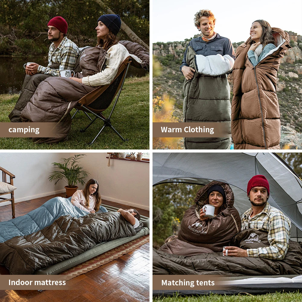 Ultralight Cotton Sleeping Bag, Waterproof, Winter Camping Accessory, Hiking Travel for Men and Women, Wholesale Luxury, Envelope Style U350
