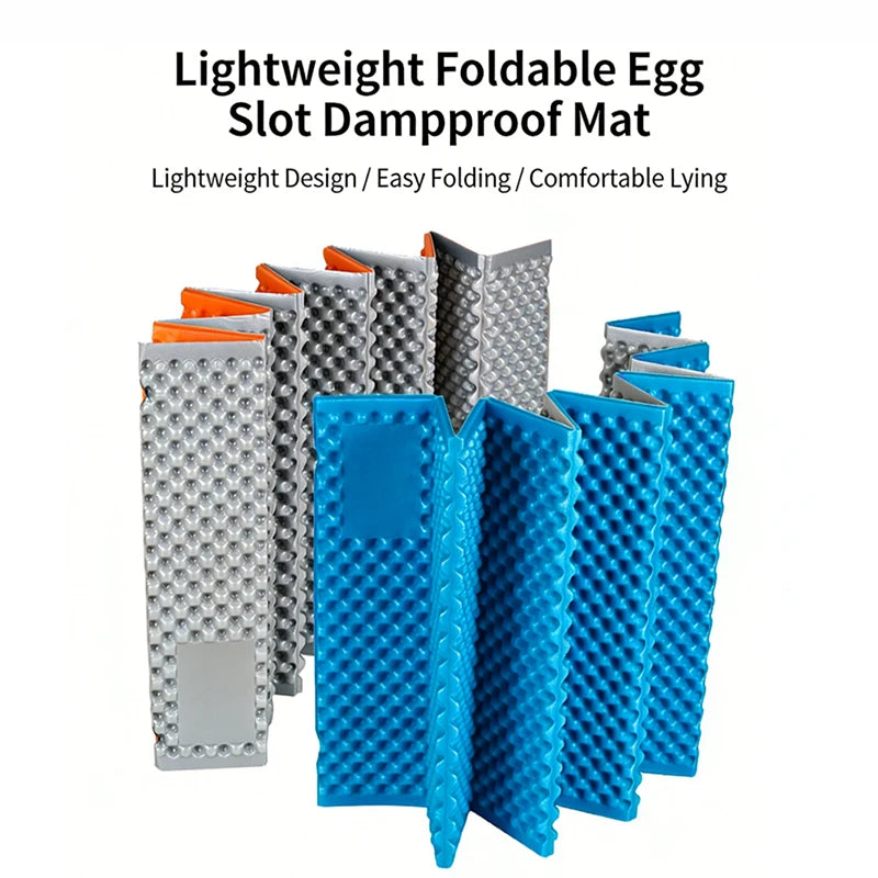 Lightweight Egg Crate Foam Sleeping Pad, 330g Portable Foldable Camping Mat, Moisture Proof Insulation, Ideal for Hiking and Backpacking