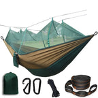 Lightweight Camping Hammock with Mosquito Net, Durable 210T Parachute Nylon, Breathable Fabric for Outdoor Adventures, Luxury Wholesale Options