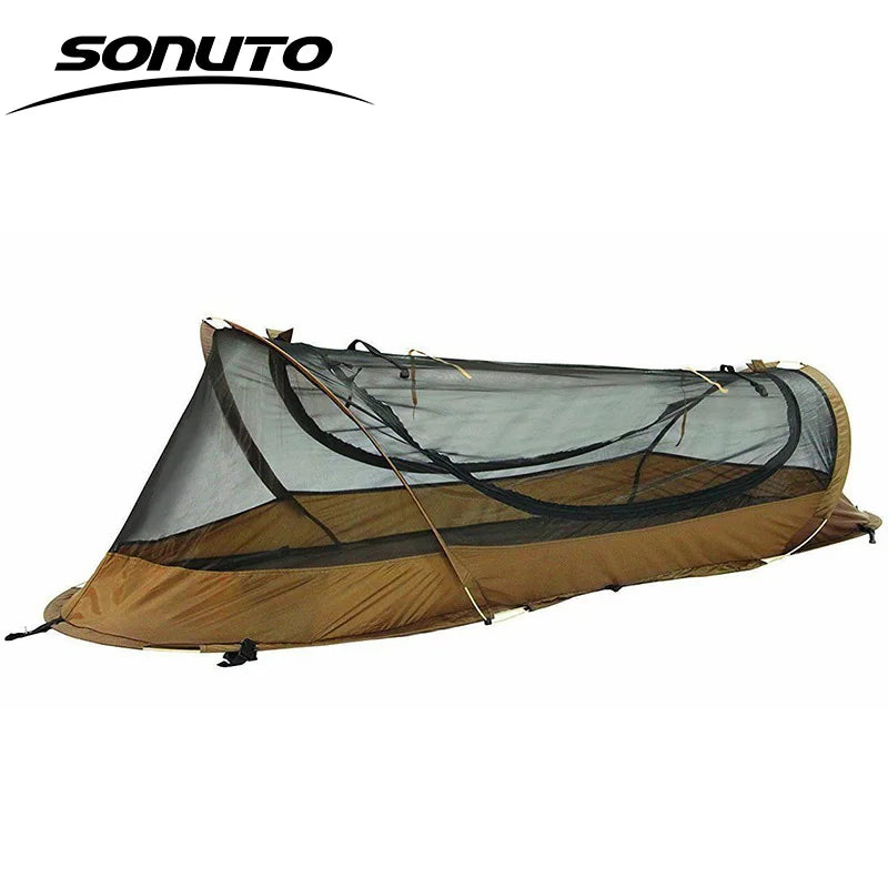 Lightweight Waterproof Camping Tent, Aluminum Alloy Poles, Mosquito Proof, Single Person Luxury Hiking Gear, Wholesale for Outdoor Adventures