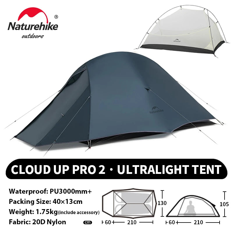 Ultralight Camping Tent for 2 People, Waterproof 20D Fabric, Outdoor Hiking, Travel, Backpacking, Fishing, Wholesale Luxury Option