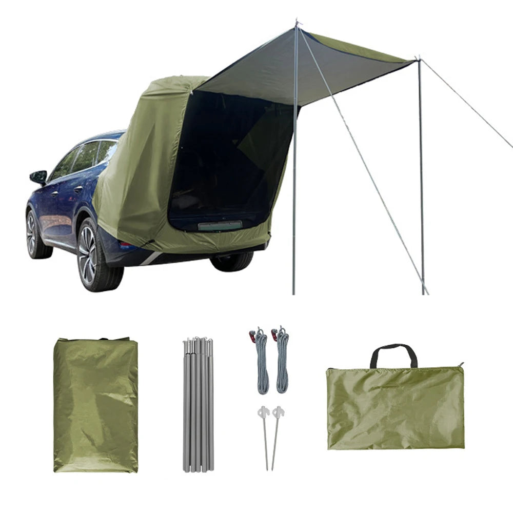 Car Rear Tent, Outdoor Camping Canopy Extension, Waterproof, Sunshine-Proof, Heavy Duty, Picnic, Wholesale Luxury for Families and Travelers