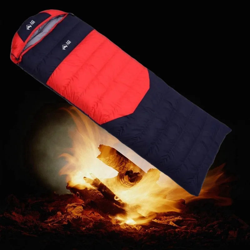 Goose Down Sleeping Bag, Black Fire Light Warm Camping Bag, Waterproof Adult Envelope for Outdoor Use, Luxury Wholesale Travel Gear
