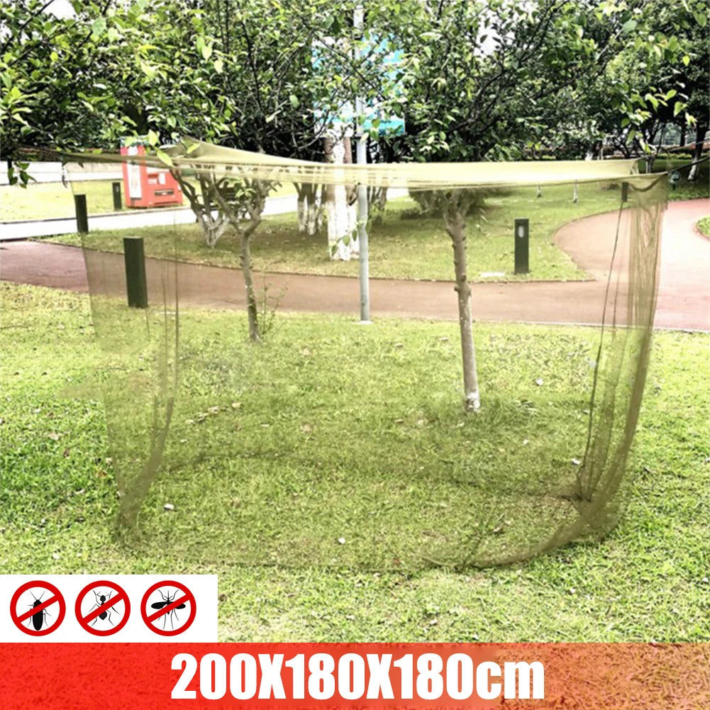 Outdoor Camping Mosquito Net, 200cm Lightweight Breathable Mesh Canopy, Insect Bug Repellent, Luxury Bed Curtain for Camping, Wholesale Luxury Gear