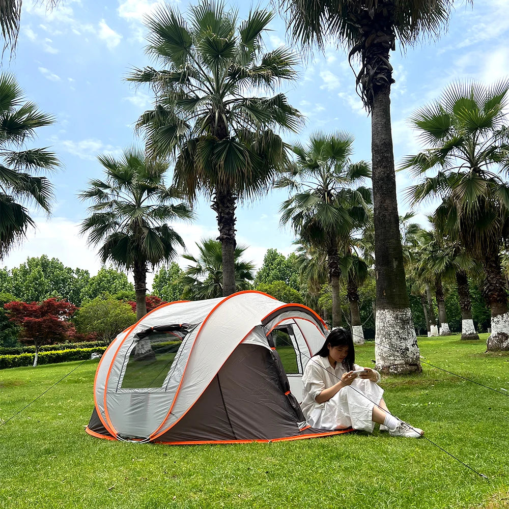 Quick Opening Waterproof Camping Tent for 5-8 People, Fully Automatic Pop-Up, Luxury Design, Durable Material, Wholesale Pricing, Outdoor Adventures