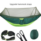 Camping Hammock with Mosquito Net, Portable Parachute Material, Lightweight Swing Bed for Outdoor Adventures, Wholesale Luxury Travel Gear