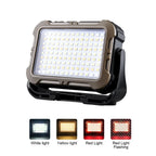 Portable Solar LED Flashlight and Power Bank, Rechargeable Luxury Lamp for Camping, Hiking, Fishing, Waterproof, Multi-Function, Wholesale