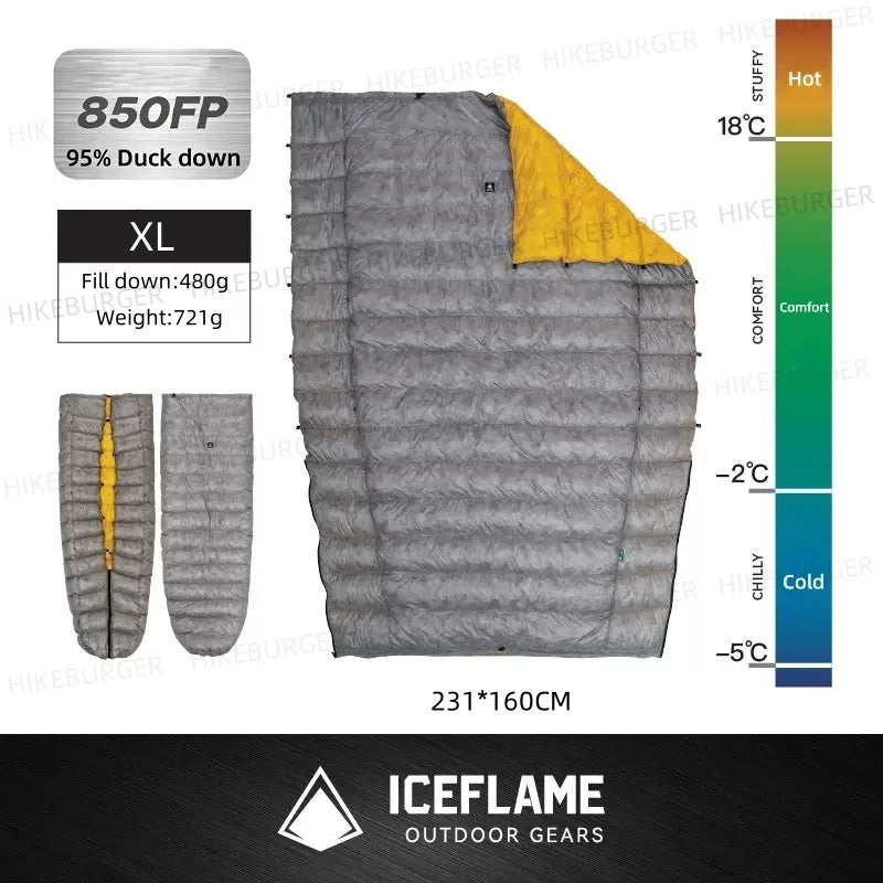 Down Quilt, Ultralight Duck Down Sleeping Bag, Waterproof, Multifunctional, Outdoor Camping Gear, For Men and Women, Wholesale Luxury