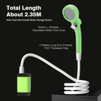 Camping Shower Pump, Portable RV Outdoor Shower Kit with Full Screen Digital Display, Adjustable 6000mAh Rechargeable, Lightweight