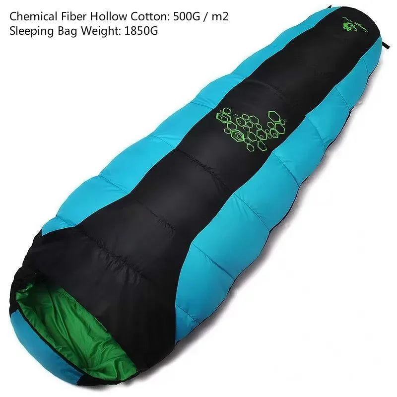 Sleeping Bag, Thick Four-Hole Cotton Filling, Winter Thermal Comfort, Camping Travel Gear, Luxury Wholesale for Outdoor Enthusiasts