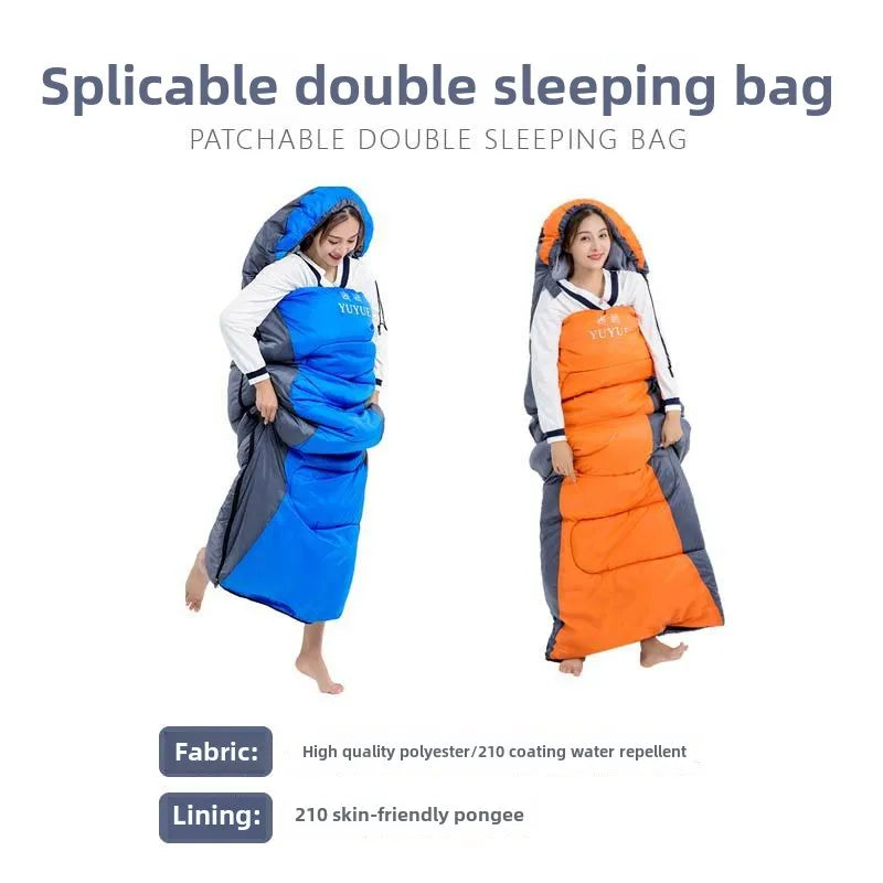 Camping Sleeping Bag, Ultralight Waterproof, 1.6KG Winter Warm Envelope, Ideal for Backpacking, Hiking, Outdoor Travel, Wholesale Luxury