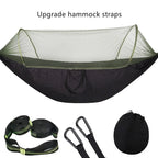 Camping Hammock with Mosquito Net, Portable Parachute Material, Lightweight Swing Bed for Outdoor Adventures, Wholesale Luxury Travel Gear