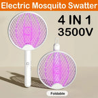 Electric Mosquito Killer, Foldable Handheld Bug Zapper, USB Rechargeable Fly Swatter with UV Light Trap, Insect Control for Home, Wholesale Luxury