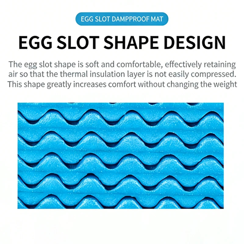 Lightweight Egg Crate Foam Sleeping Pad, 330g Portable Foldable Camping Mat, Moisture Proof Insulation, Ideal for Hiking and Backpacking