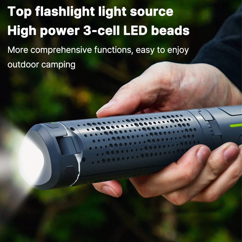 Folding Camping Lantern, Portable Telescopic Light, 8000mAh Waterproof Power Bank, Multi-Function with Triangle Stand, Ideal for Outdoor Activities