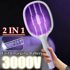 Electric Fly Swatter Bug Zapper Racket, USB Rechargeable Mosquito Killer Lamp, Heavy Duty Pest Control for Home or Outdoors, Wholesale Luxury