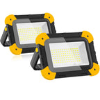 LED Work Spotlight, Portable Rechargeable Flood Light, 5 Mode Heavy Duty Design, Waterproof Camping Lamp for Garage, Fishing, Workshop