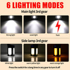 Portable Solar LED Flashlight and Power Bank, Rechargeable Luxury Lamp for Camping, Hiking, Fishing, Waterproof, Multi-Function, Wholesale