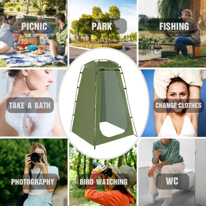 Portable Privacy Shower Tent, Waterproof Changing Room Shelter, Outdoor Camping, Hiking, Beach Bathroom, Wholesale, Luxury