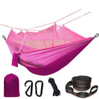 Lightweight Camping Hammock with Mosquito Net, Durable 210T Parachute Nylon, Breathable Fabric for Outdoor Adventures, Luxury Wholesale Options