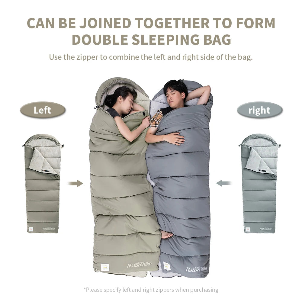 Sleeping Bag for Camping, Cotton Double Person, Spliceable Design, Warm for Summer and Winter, Wholesale Luxury Outdoor Gear