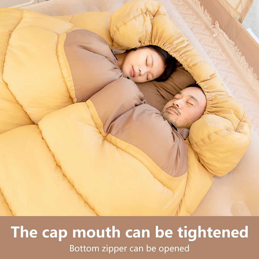 Camping Sleeping Bag for 2 People, Portable Four Seasons, Waterproof, Lightweight, Ideal for Hiking and Travel, Luxury Design, Wholesale