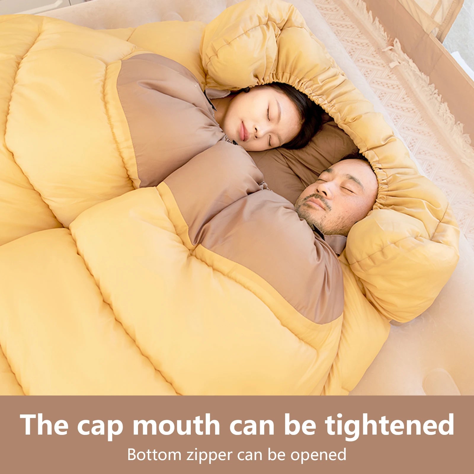 Camping Sleeping Bag for 2 People, Portable Four Seasons, Waterproof, Lightweight, Ideal for Hiking and Travel, Luxury Design, Wholesale