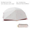 Ultralight Two-Person Camping Tent, 20D 380T Nylon, Double Layer Waterproof, Ideal for Hiking and Travel, Wholesale Luxury with Free Mat