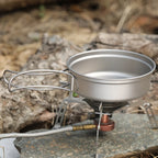 Camping Pot Frying Pan Set, Titanium Lightweight Cookware, Portable for Outdoor Hiking, Picnic, Wholesale Luxury Gear for Adventurers
