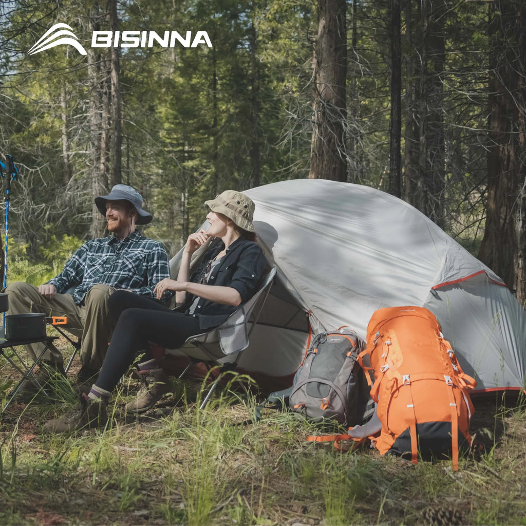 Ultralight Two-Person Camping Tent, 20D 380T Nylon, Double Layer Waterproof, Ideal for Hiking and Travel, Wholesale Luxury with Free Mat