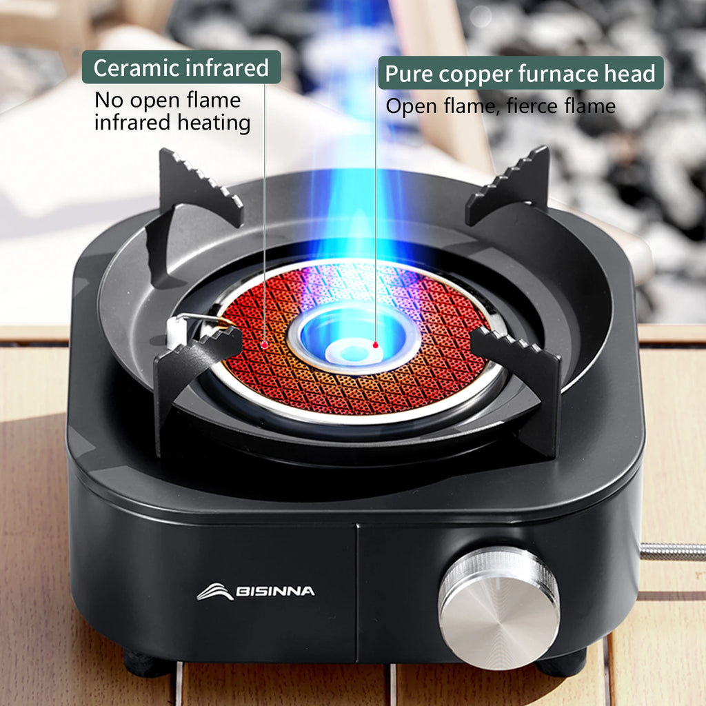 Portable Gas Burner, 4000W High-Power Infrared Stove, Lightweight Design, Outdoor Camping Supplies, Hiking, Luxury Performance, Wholesale Options