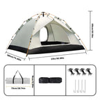 Portable Camping Tent, Waterproof Instant Tent for 4 Person Family, Luxury Self-driving Travel Tents, Emergency Outdoor Use, Wholesale Quality