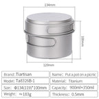 Camping Pot Frying Pan Set, Titanium Lightweight Cookware, Portable for Outdoor Hiking, Picnic, Wholesale Luxury Gear for Adventurers
