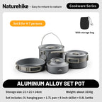 Camping Cookware Kit, Portable Frying Pan, Foldable Kettle, Multi-Function Picnic Tableware, Outdoor Cooking Utensils for Camping, Luxury, Wholesale