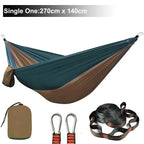 Double Person Parachute Hammock, Solid Color, Heavy Duty With Straps, Black Carabiner, Camping Outdoor Furniture, Luxury Experience, Wholesale Offer