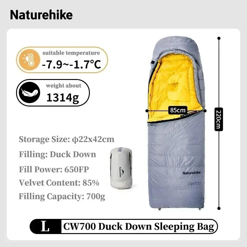 Sleeping Bag, Duck Down, Waterproof, Ultralight, Lightweight, Winter Camping, Hiking Gear, for Men and Women, Wholesale Luxury