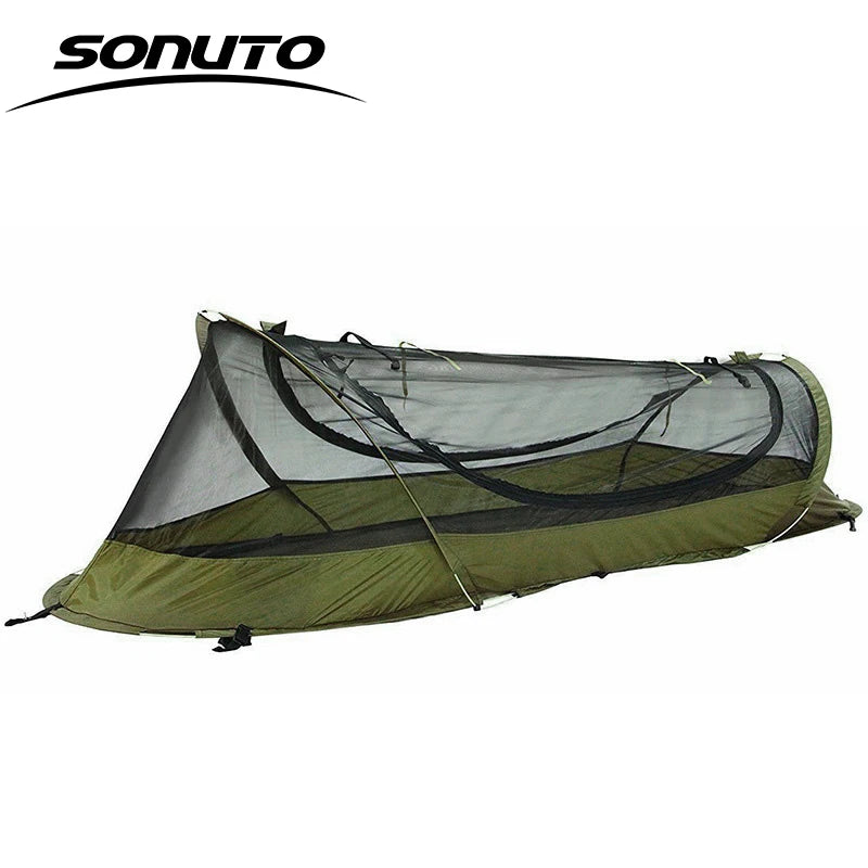Lightweight Waterproof Camping Tent, Aluminum Alloy Poles, Mosquito Proof, Single Person Luxury Hiking Gear, Wholesale for Outdoor Adventures