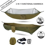 Camping Hammock with Mosquito Net, Portable Parachute Material, Lightweight Swing Bed for Outdoor Adventures, Wholesale Luxury Travel Gear