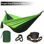 Double Person Parachute Hammock, Solid Color, Heavy Duty With Straps, Black Carabiner, Camping Outdoor Furniture, Luxury Experience, Wholesale Offer
