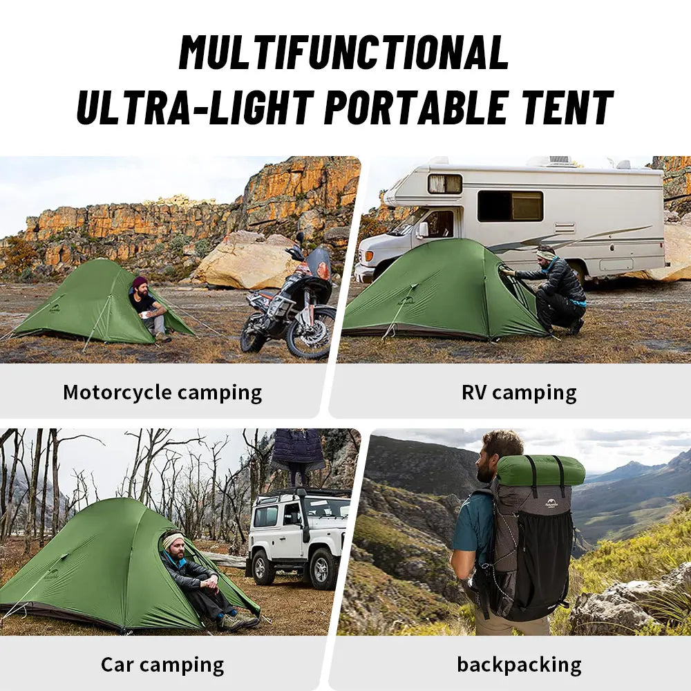 Ultralight Camping Tent for 2 People, Waterproof 20D Fabric, Outdoor Hiking, Travel, Backpacking, Fishing, Wholesale Luxury Option