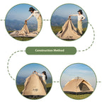 Portable Camping Tent, Waterproof Instant Tent for 4 Person Family, Luxury Self-driving Travel Tents, Emergency Outdoor Use, Wholesale Quality
