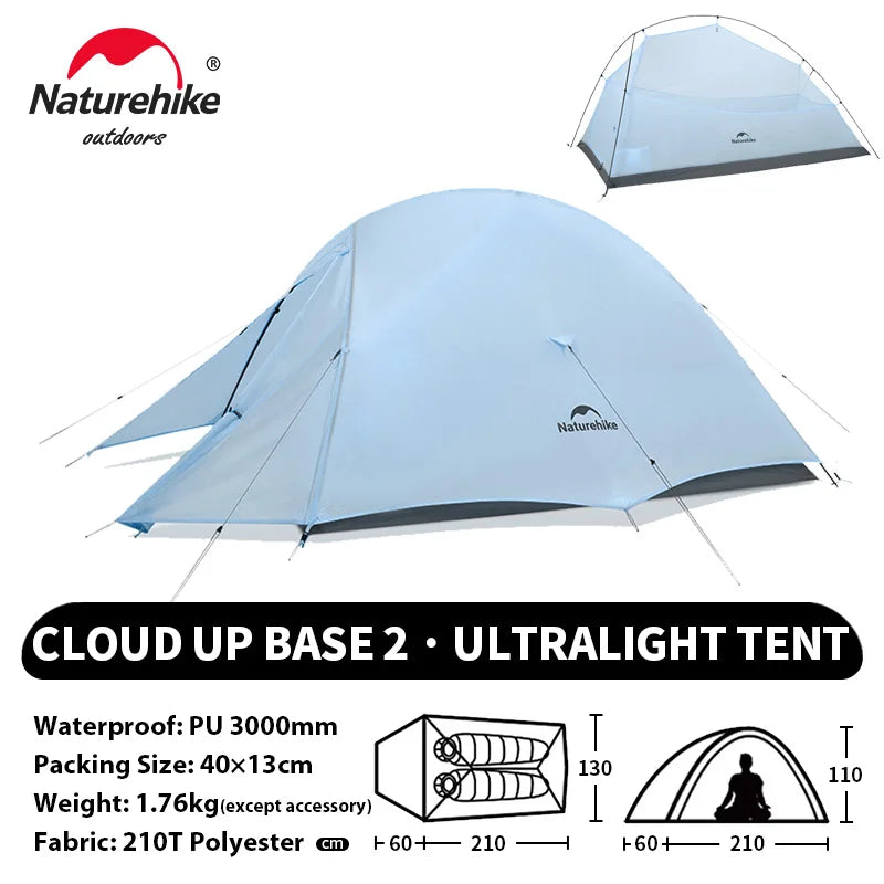 Ultralight Camping Tent for 2 People, Waterproof 20D Fabric, Outdoor Hiking, Travel, Backpacking, Fishing, Wholesale Luxury Option