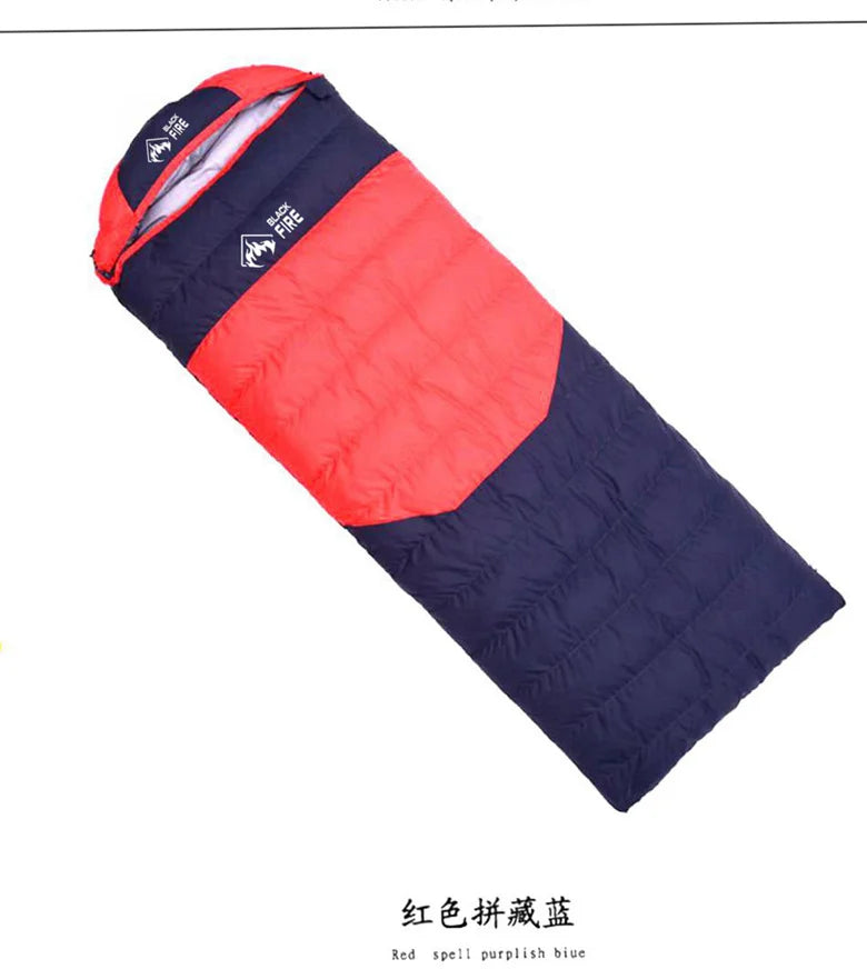 Goose Down Sleeping Bag, Black Fire Light Warm Camping Bag, Waterproof Adult Envelope for Outdoor Use, Luxury Wholesale Travel Gear