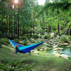 Double Person Parachute Hammock, Solid Color, Heavy Duty With Straps, Black Carabiner, Camping Outdoor Furniture, Luxury Experience, Wholesale Offer
